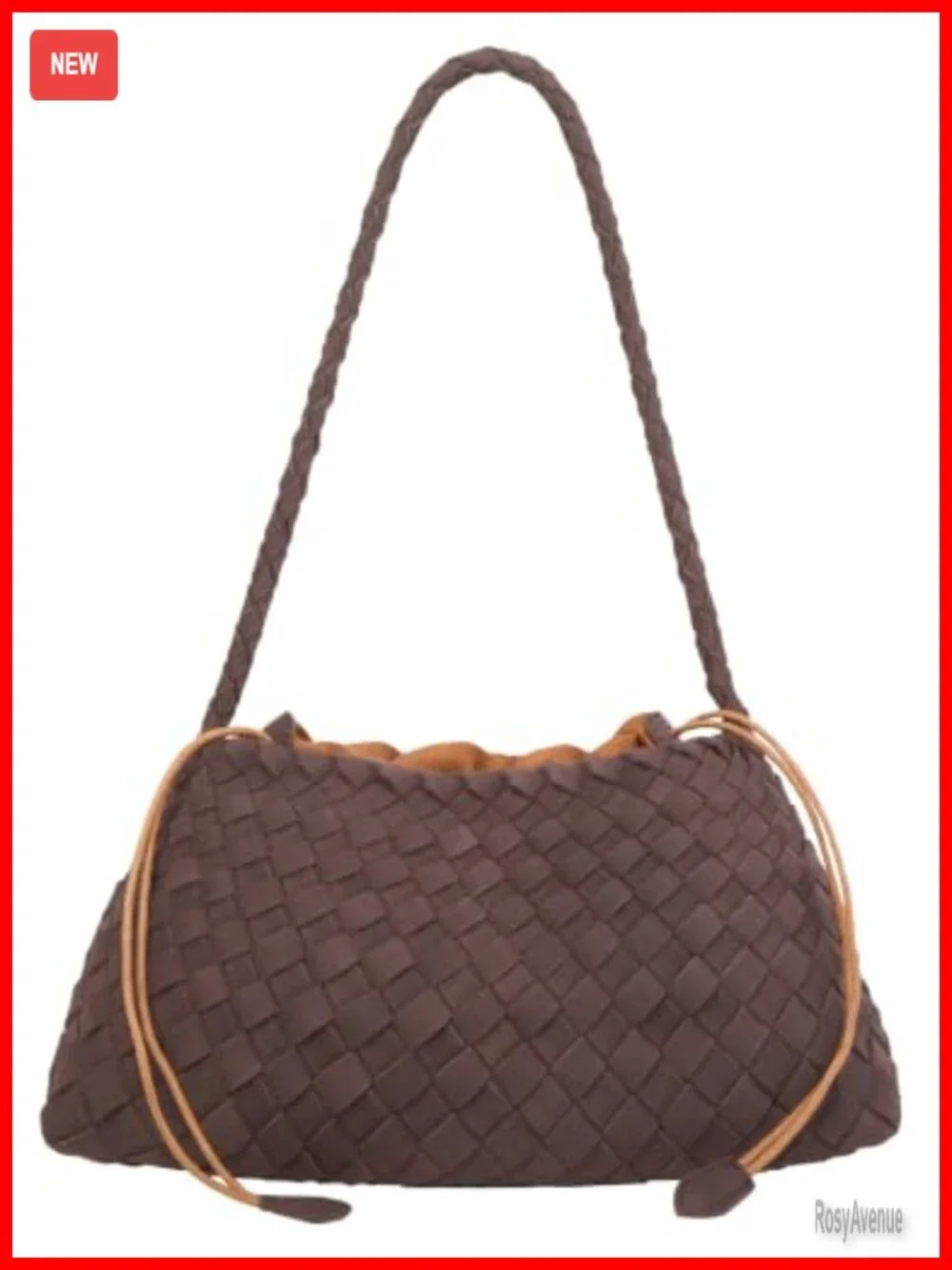 Women Trendy Suede Hobo Bag Pu Leather Shoulder Tote Handbag
